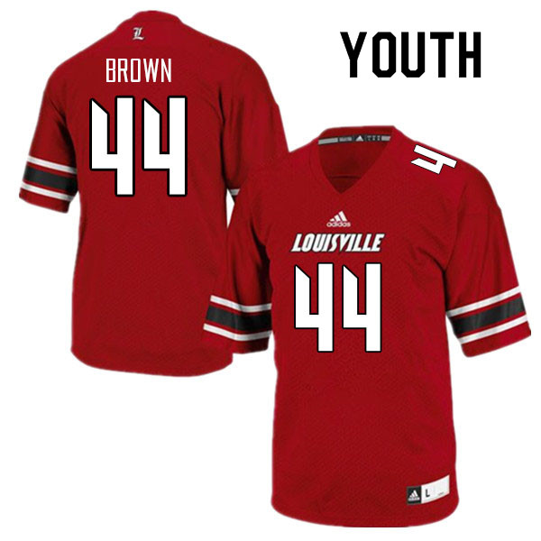 Youth #44 Selah Brown Louisville Cardinals College Football Jerseys Sale-Red - Click Image to Close